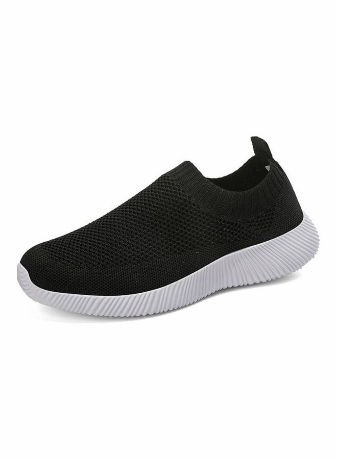 Beauenty Women's Lightweight Knitted Sport Shoes Black/White