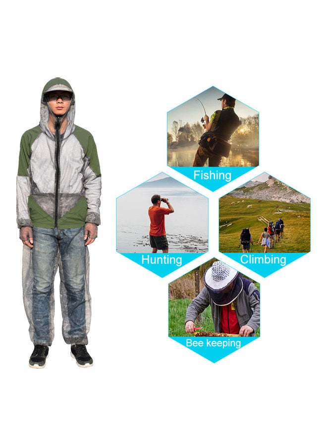 Generic Outdoor Mosquito Repellent Suit Bug Jacket Mesh Hooded  XL 15*1*12cm - Image 5