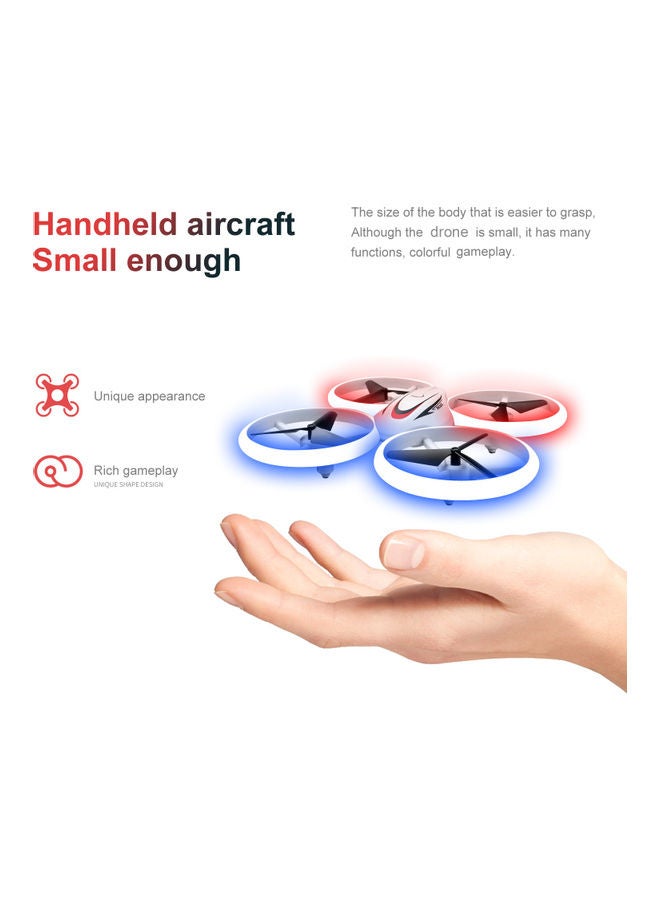 null - S123 LED Mini Drone for Kids Remote Control Drone Small RC Quadcopter for Beginners UFO Drone with Lights Headless Mode 3D Flips 2.4GHz 4 Channel with 2 Batteries - Image 1