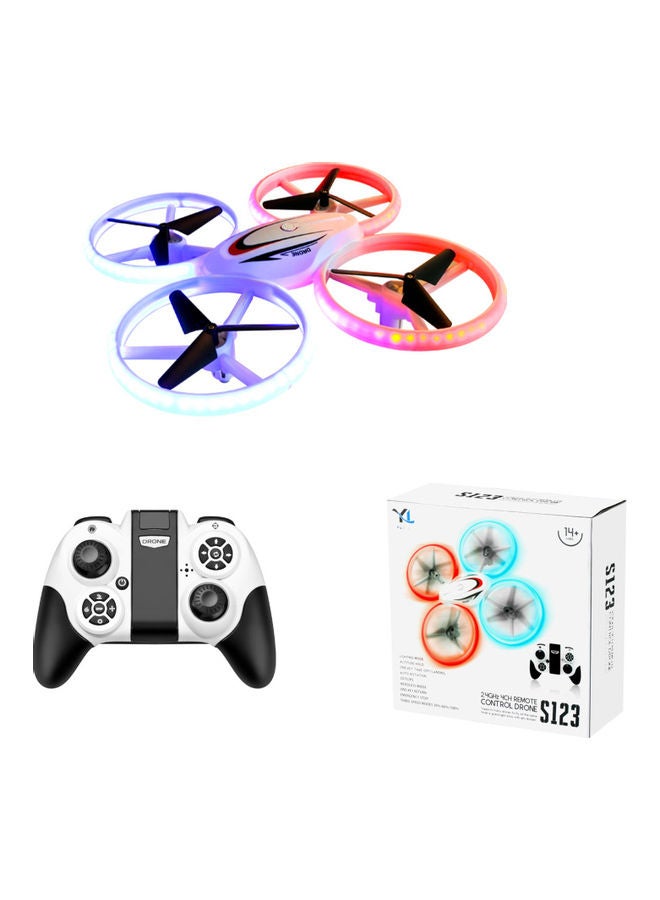 null - S123 LED Mini Drone for Kids Remote Control Drone Small RC Quadcopter for Beginners UFO Drone with Lights Headless Mode 3D Flips 2.4GHz 4 Channel with 2 Batteries - Image 1