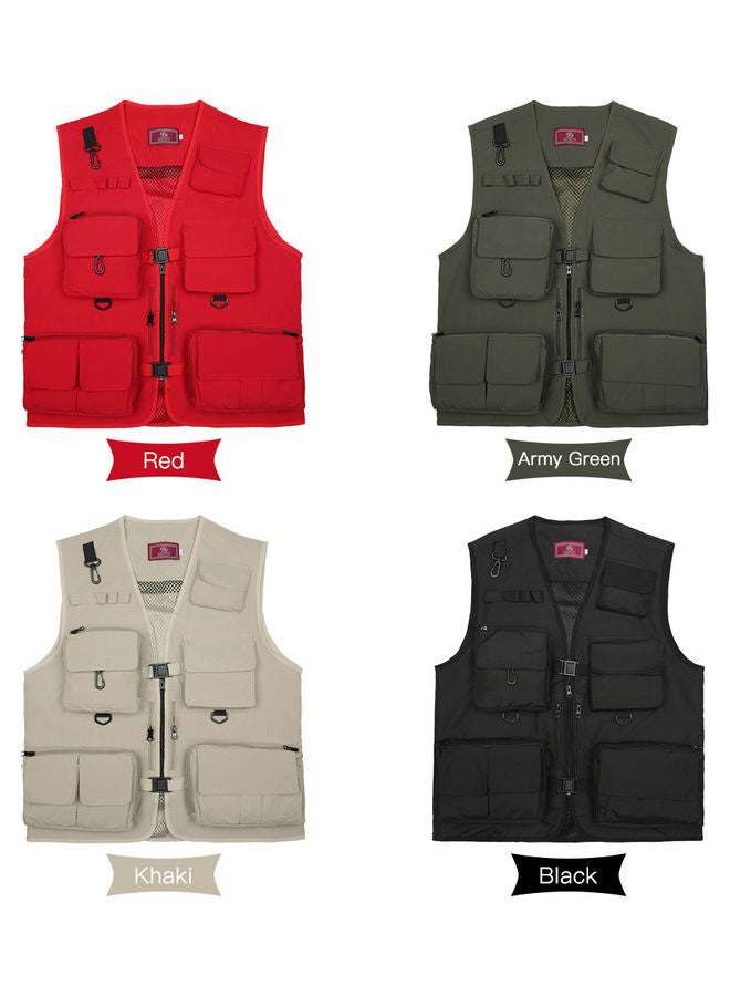 Fishing Photography Vest Summer Multi Pockets Mesh Jackets Quick Dry Waistcoat XXL 40*2*30cm - Image 3