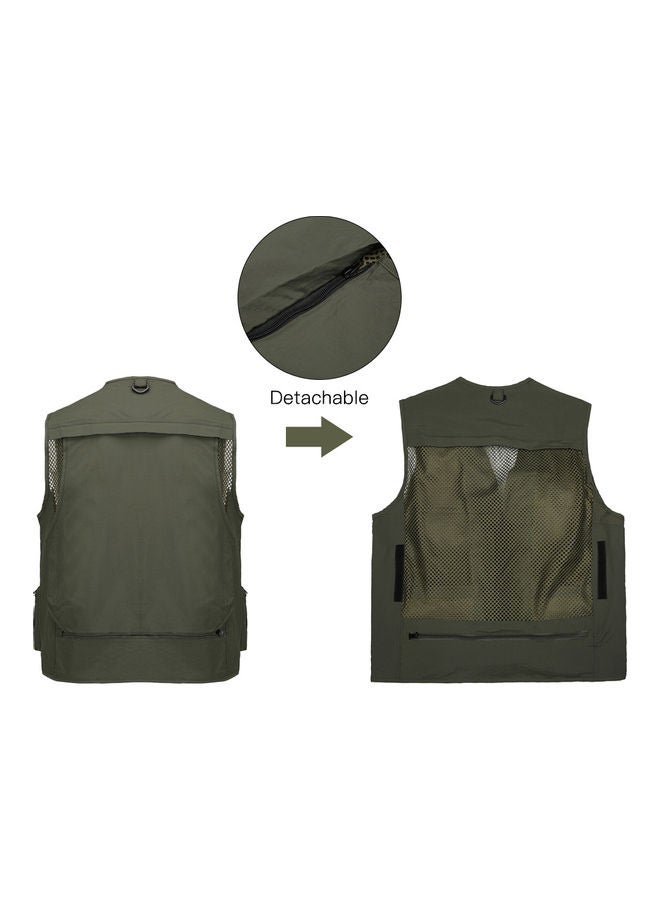 Fishing Photography Vest Summer Multi Pockets Mesh Jackets Quick Dry Waistcoat XXL 40*2*30cm - Image 5