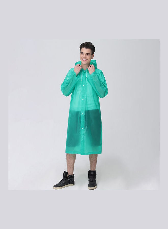 Wide Sleeves Long Rainwear Green - Image 1
