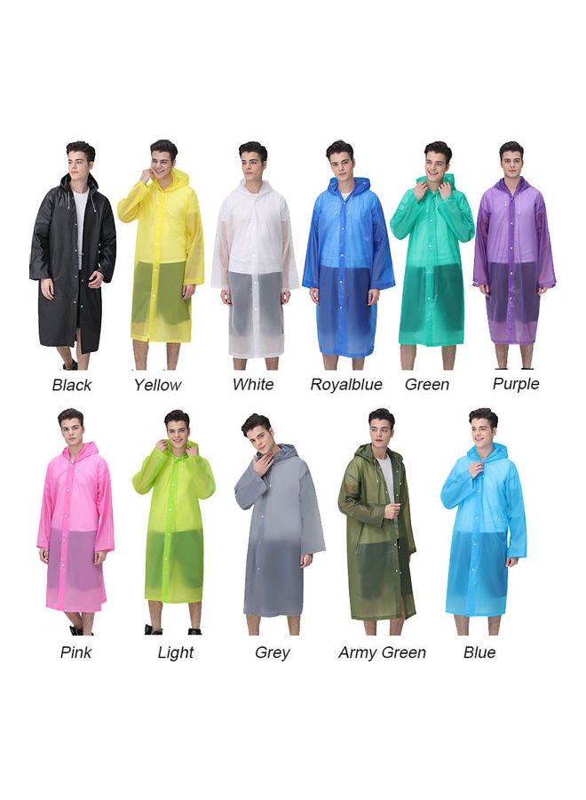Wide Sleeves Long Rainwear Green - Image 3