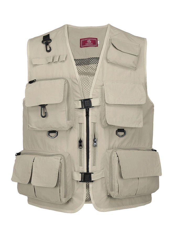 Fishing Photography Vest Summer Multi Pockets Mesh Jackets Quick Dry Waistcoat XXL 40*2*30cm - Image 1