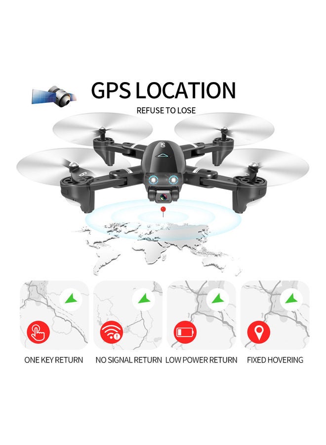 طائرة درون رباعية CSJ S167GPS تعمل بجهاز تحكم عن بعد بتردد 5 جيجاهرتز مزودة بكاميرا بجودة 4K وتقنية الواي فاي ووضع منظور الشخص الأول وتتميز بوضع واي بوينت وإشارات الطيران وتصوير الصور والفيديوهات وتتميز بخاصية العودة التلقائية للمنزل 26.5*9*21سم  - Image 2
