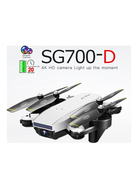 GoolRC SG700-D FPV RC Drone with Camera 4K HD Wide Angle Optical Flow Positioning Follow Me Altitude Hold Quadcopter White 29*8*19cm
