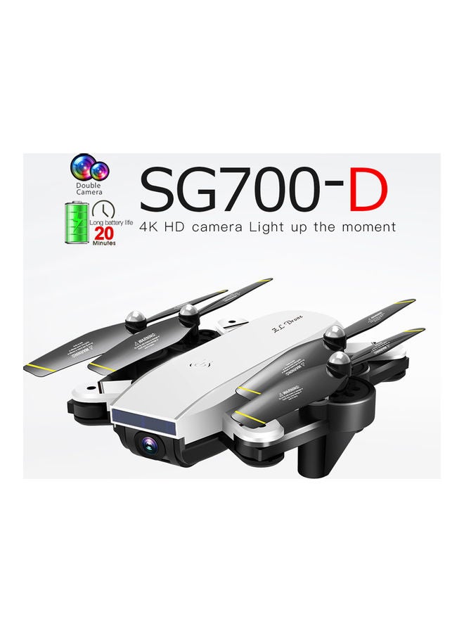 null - GoolRC SG700-D FPV RC Drone with Camera 4K HD Wide Angle Optical Flow Positioning Follow Me Altitude Hold Quadcopter White 29*8*19cm - Image 1