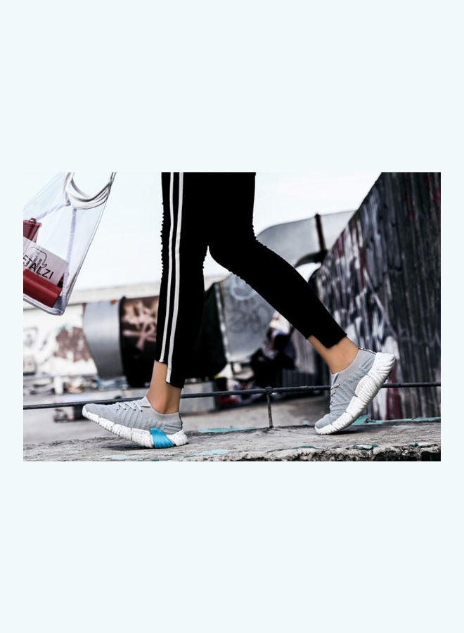 Beauenty - Flying Woven Breathable Running Trainer Sport Shoes Grey - Image 1