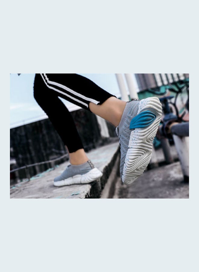 Beauenty - Flying Woven Breathable Running Trainer Sport Shoes Grey - Image 1
