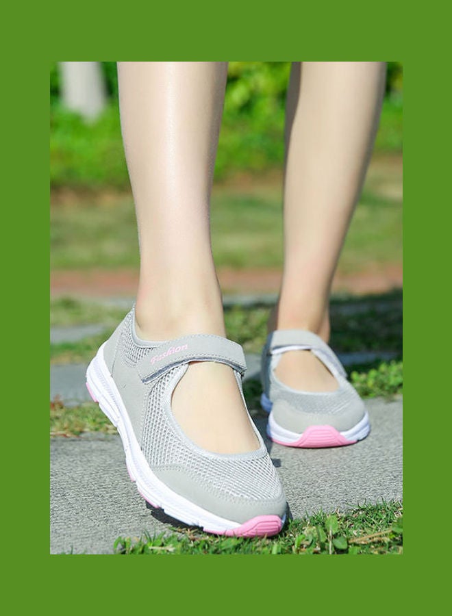 Beauenty Breathable Light One Foot Leisure Walking Shoes Grey  - Image 4