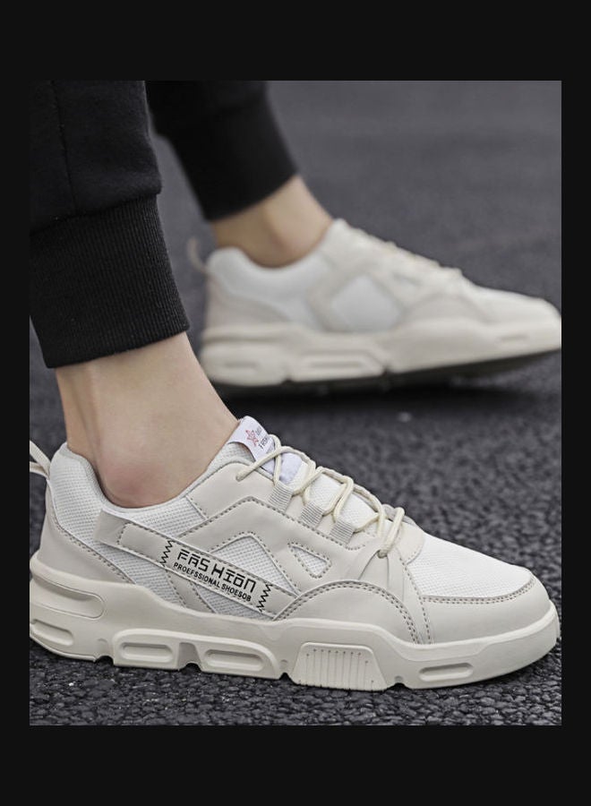 Beauenty Breathable Sports Shoes White/Beige White/Beige - Image 2