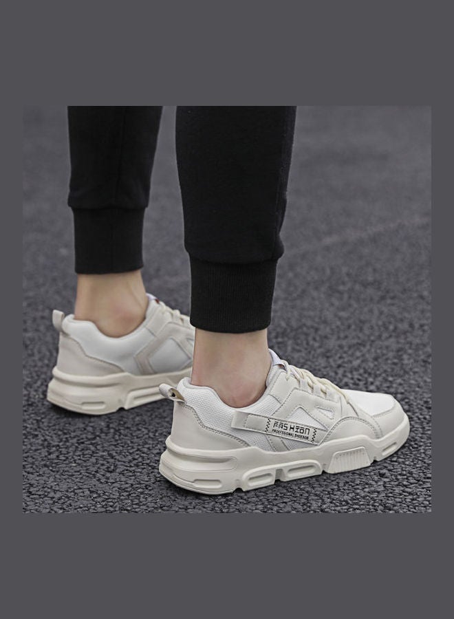 Beauenty Breathable Sports Shoes White/Beige White/Beige - Image 3