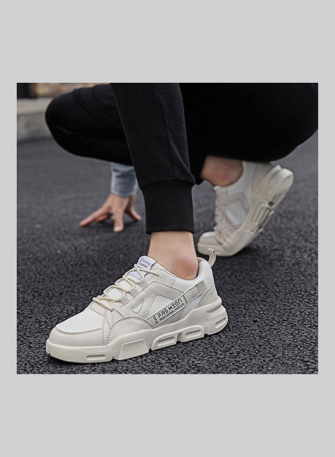Beauenty Breathable Sports Shoes White/Beige White/Beige - Image 4