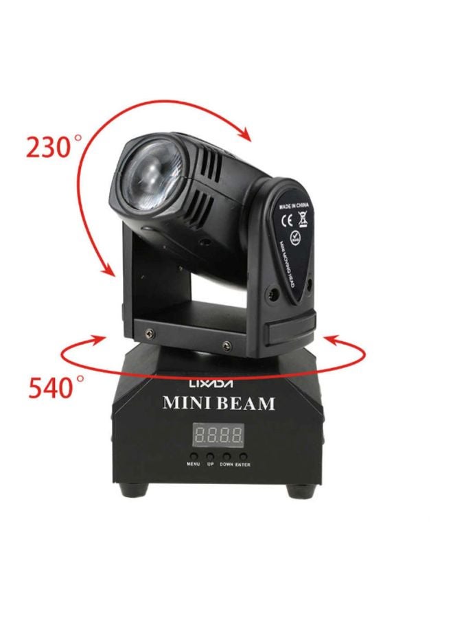 LIXADA - Moving Head Sound Activated Color Changing Beam Light Black - Image 1