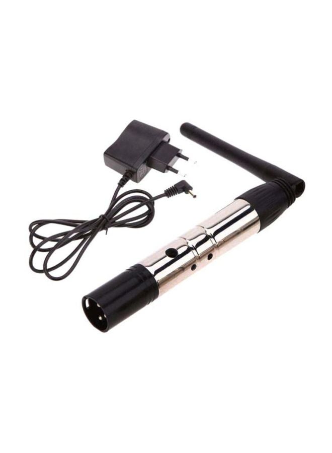 ليكسادا هوائي إرسال بمقبس ذكر Xlr لإضاءة المسرح أسود/فضي 21x2.5x2.5سم 
