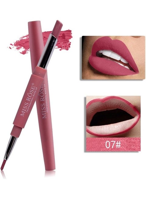 2-In-1 Matte Lipstick Pen With Lip Liner 07 Purple