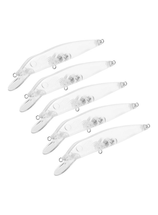Generic 5pcs Transparent Fishing Lures Blank Hard Body Floating Bait Fishing Bass Lures Minnow Fishing Lures  4.9in 0.5oz / pc CC08 13*3*6cm - Image 5
