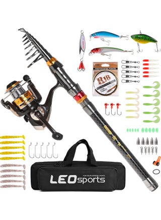 Fishing Rod and Reel Combo Carbon Fiber Telescopic Fishing Rod  28046-T300B 50*8*19cm - v1606157608/N42576279A_1