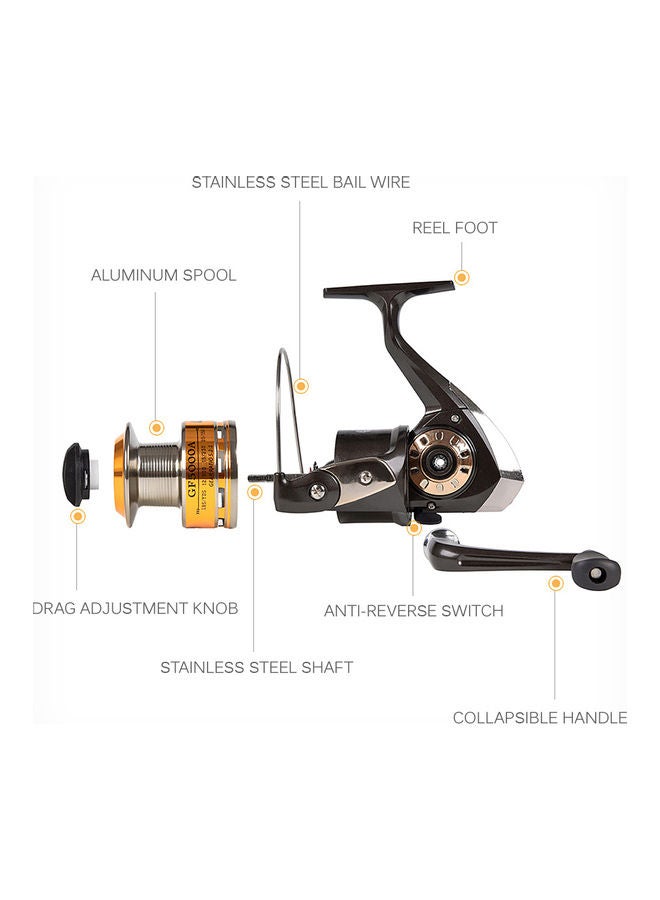 Fishing Rod and Reel Combo Carbon Fiber Telescopic Fishing Rod  28046-T300B 50*8*19cm