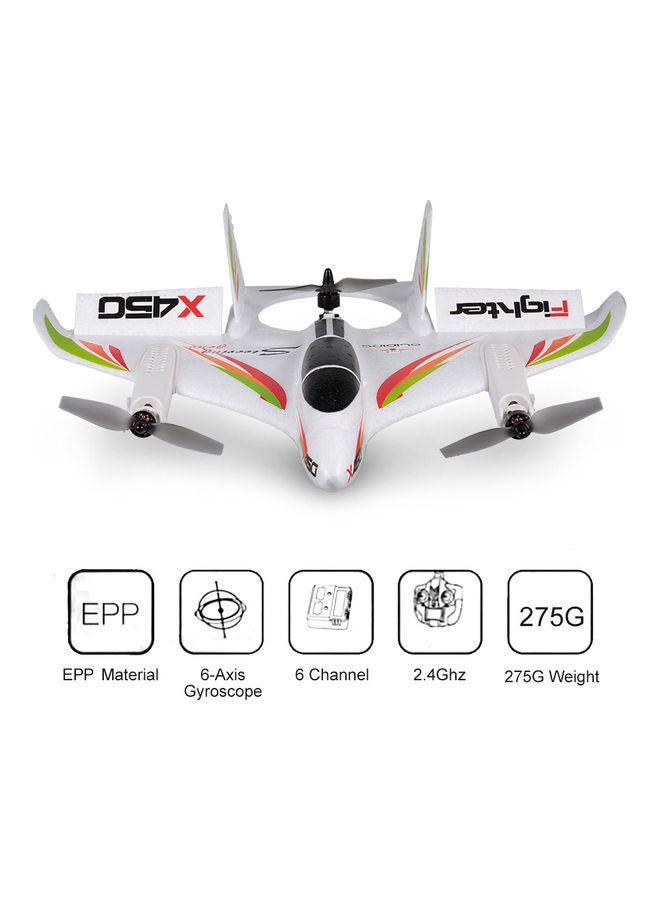 WLtoys - WLtoys XK X450 RC Airplane RC Glider Fixed Wing  Aircraft with 3 Models 2.4G 6CH 3D/6G RC Helicopters Vertical Takeoff  RTF 48.5*13*48.5cm - Image 1