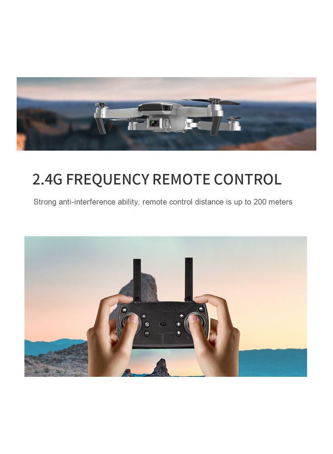 E98 RC Drone with Camera 4K Drone RC Quadcopter WiFi FPV Drone Headless Mode Altitude Hold Gesture Photo Track Flight 3D Filp Folding Drone 3 Battery Black 21.5*7.5*17cm