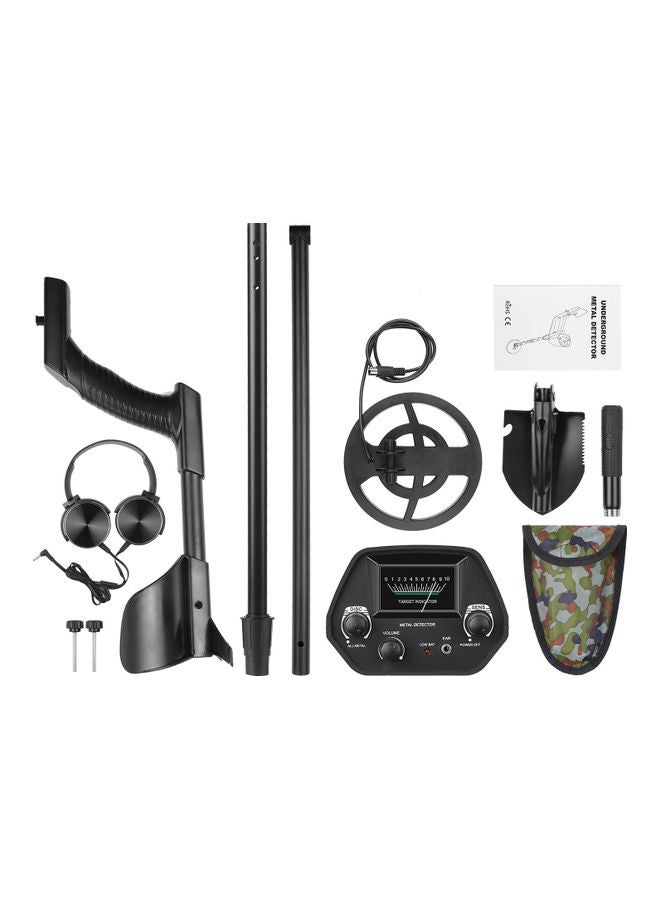 Underground Metal Detector With Headphone And Shovel Black 45x20.5x10cm  - Image 1