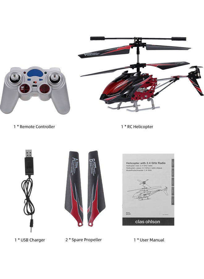 دبليو إل تويز لعبة مروحية هليكوبتر XK S929-A بجهاز تحكم عن بعد مصنوعة من خليط معدني بتردد 2.4 جيجاهرتز و3.5 قنوات مع إضاءة، من دبليو إل تويز، لون أحمر 29.5*9*25.5سم - Image 2