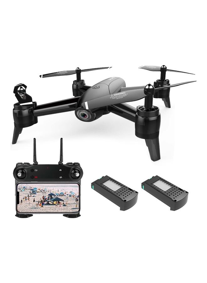 Generic - SG106 Optical Flow Drone with Dual Camera 4K Wide Angle Wifi FPV Altitude Hold Gesture Photography Quadcopter with 2 Battery Black - Image 1