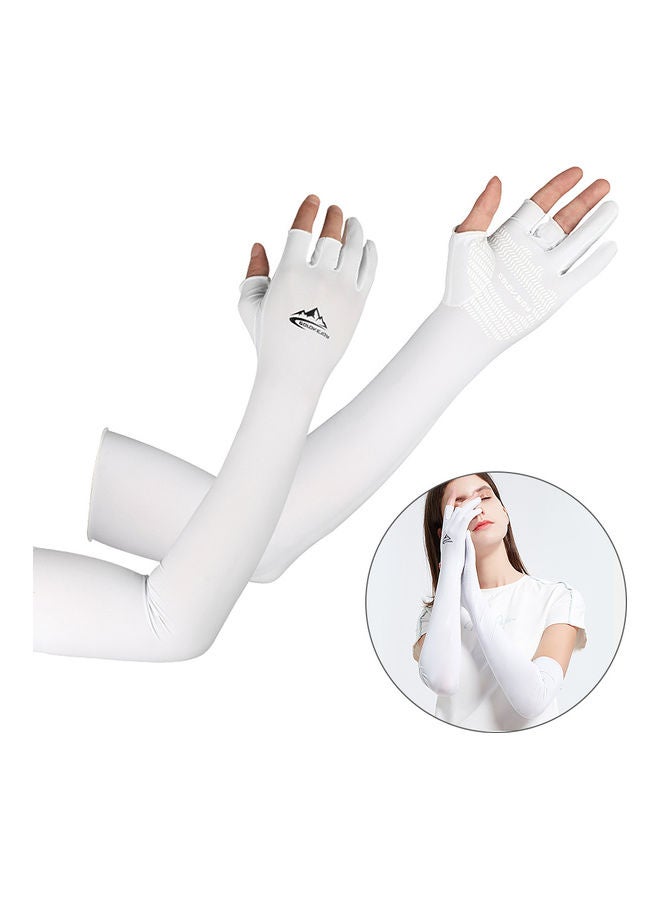 Generic Cooling Long Arm Sleeves with Ergonomic Fingers Men Women UV Sun Protection Cover  M 17*2*12.5cm  - Image 1