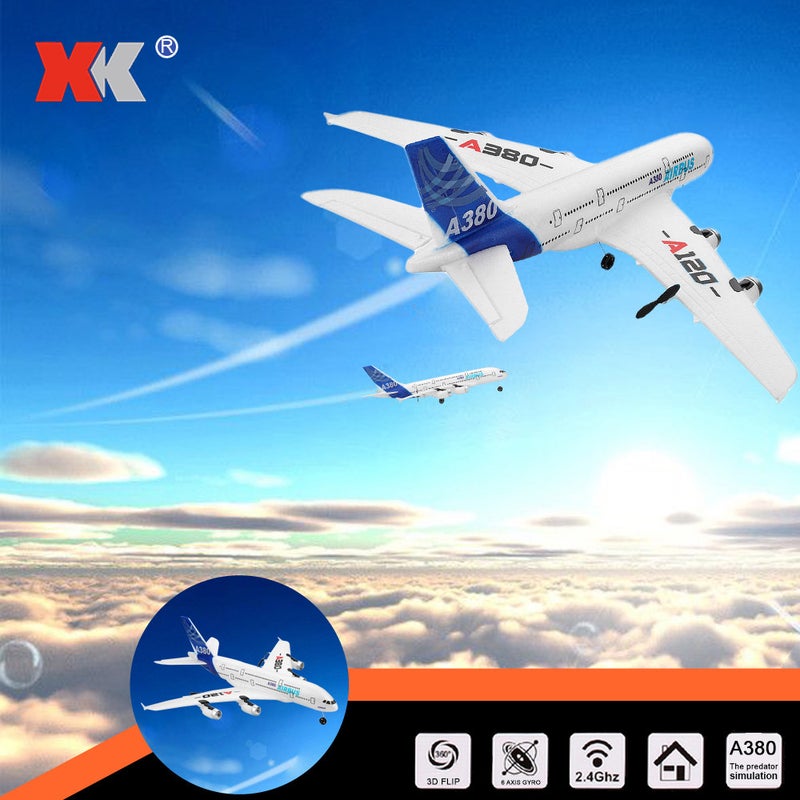 WLtoys Wltoys XK A120 Airbus A380 Model Plane 3CH EPP 2.4G Remote Control Airplane Fixed-wing RTF Toy 51.5*13.5*24.5cm  - Image 5
