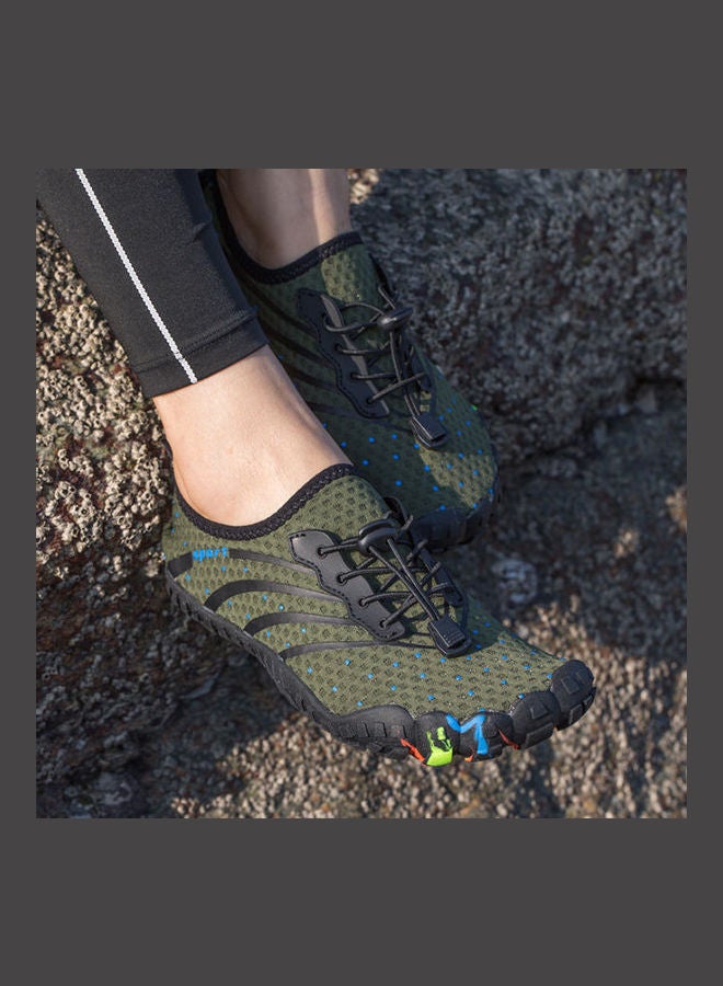 Beauenty Men's Lace-Up Beach Wading Shoes Green - Image 3