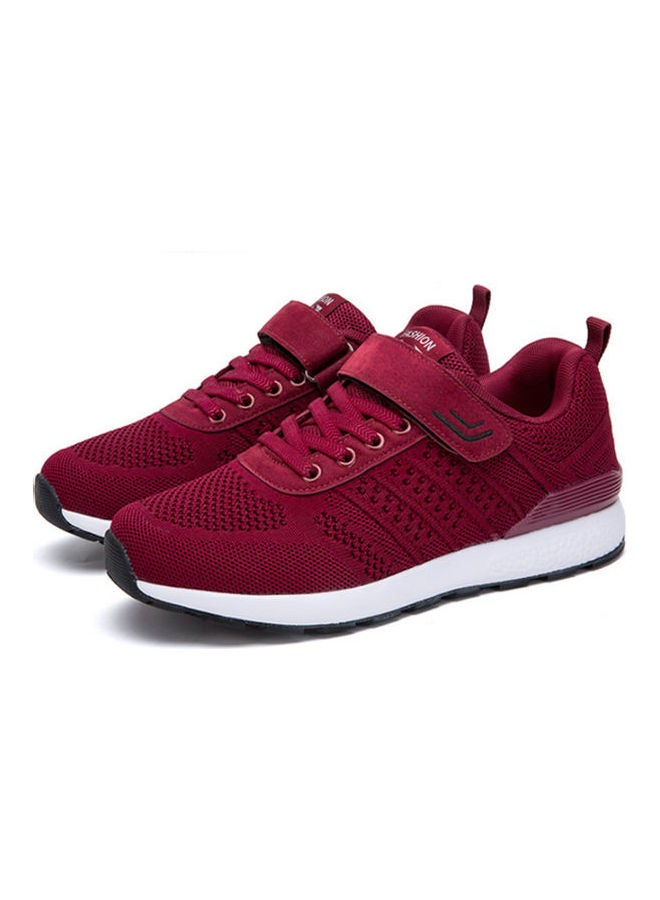 Beauenty Women's Round Toe Walking Shoes Red - Image 1