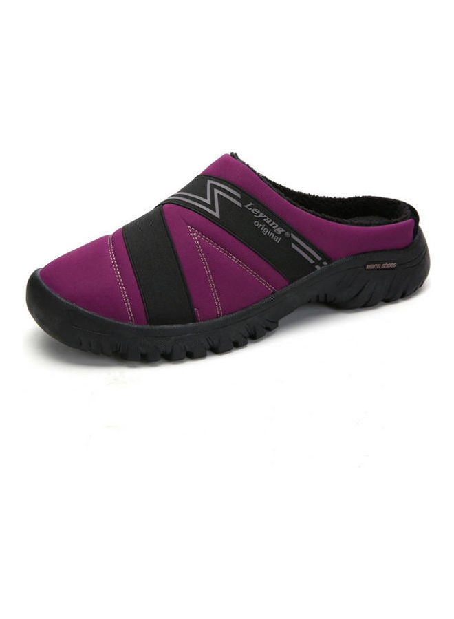 Beauenty Warm Slip-On Detail Comforts Black/Purple  - Image 1