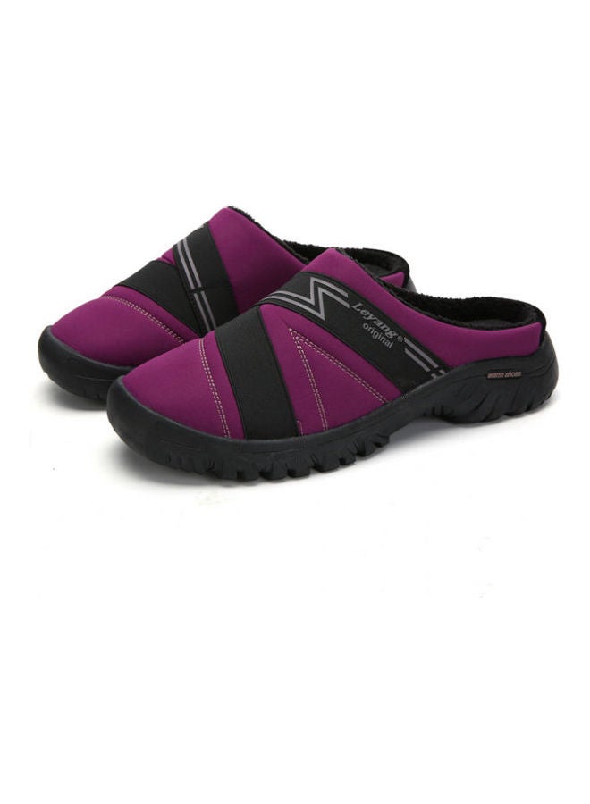Beauenty Warm Slip-On Detail Comforts Black/Purple  - Image 2