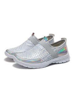 Snake Skin Pattern Board Slip-Ons Grey
