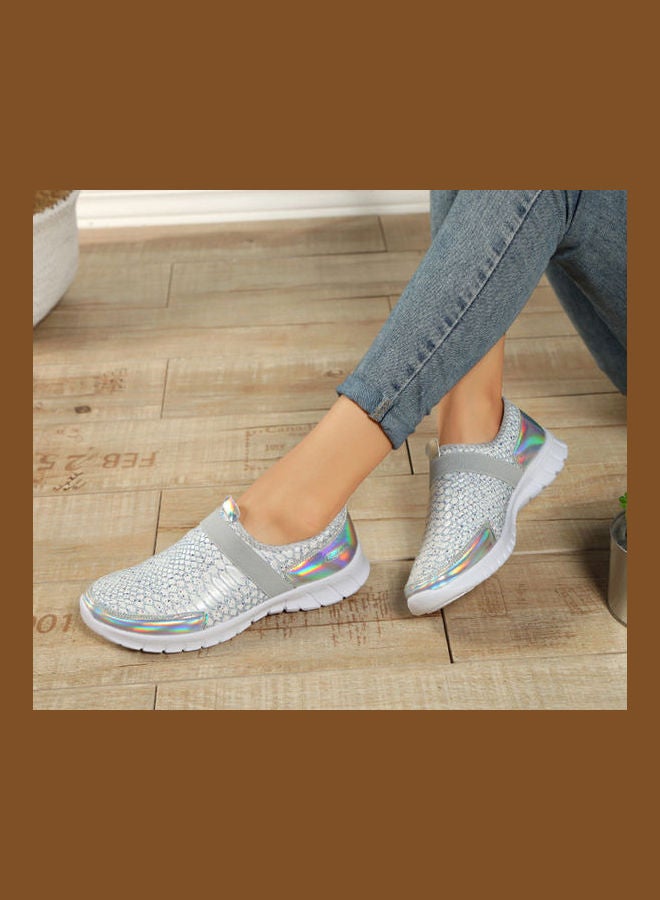 Beauenty - Snake Skin Pattern Board Slip-Ons Grey - Image 1