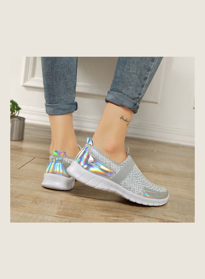 Beauenty - Snake Skin Pattern Board Slip-Ons Grey - Image 1