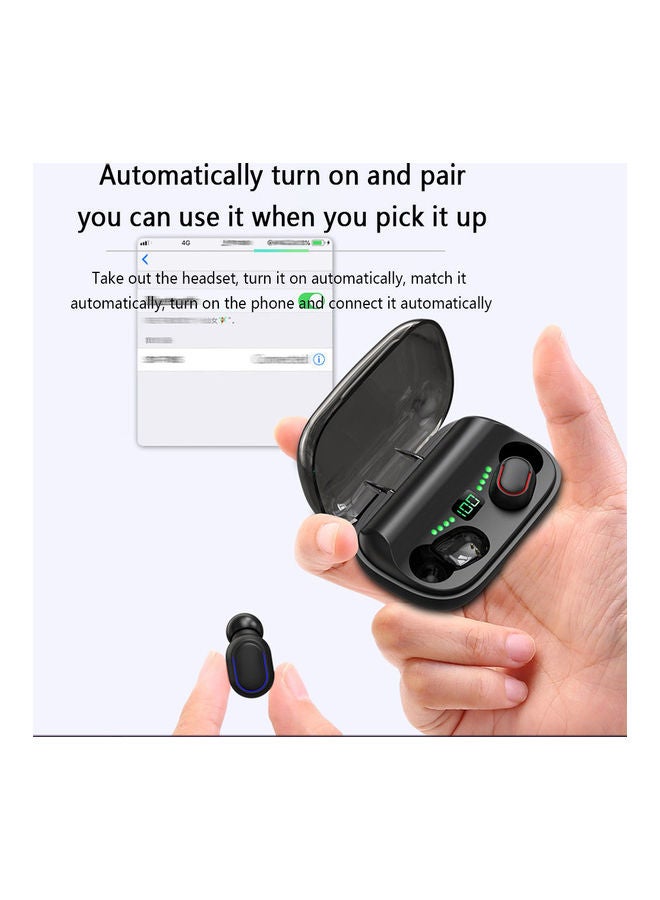 Generic - Touch Control TWS True Wireless Earbuds With Charging Case Black - Image 1