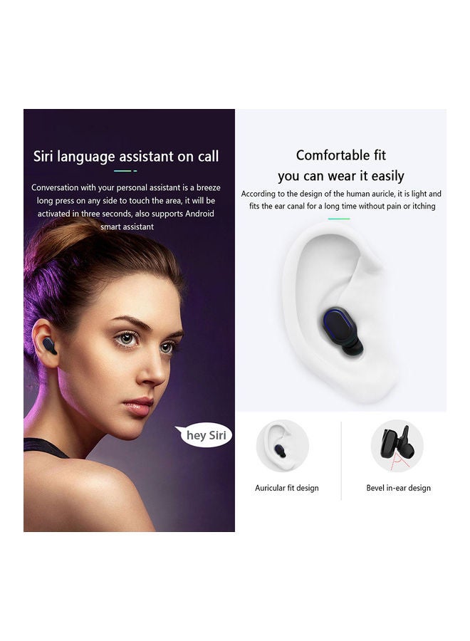 Generic - Touch Control TWS True Wireless Earbuds With Charging Case Black - Image 1