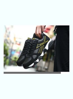 Beauenty Lace-Up Running Shoes Black/Yellow  - Image 5