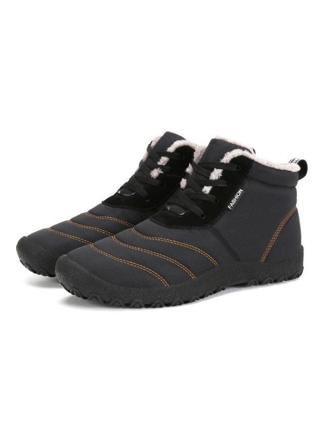 Beauenty New Winter Lace-Up High Top Sneakers Black  - Image 4