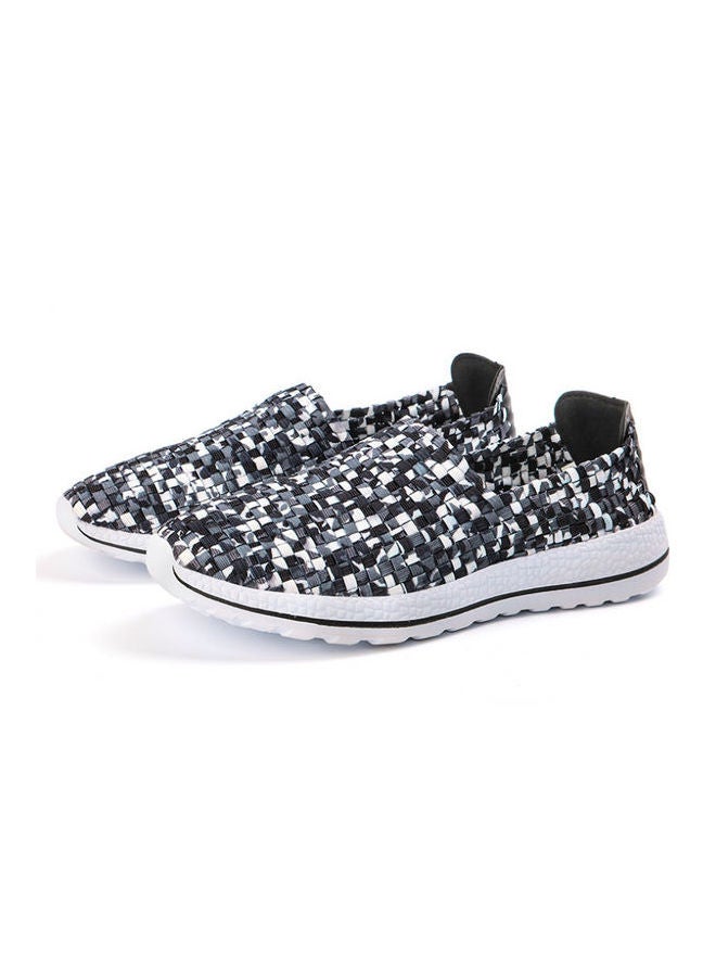 Beauenty Round Toe Printed Slip-On Shoes Black/White/Grey - Image 1