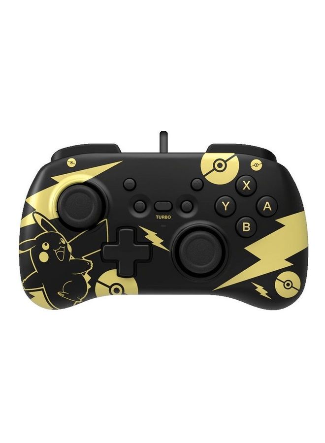 HORI Mini Pokémon : Pikachu Black And Gold Nintendo Switch Controller - wired - Image 1