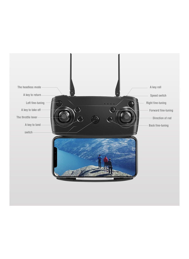 RC Drone with Camera Dual Camera Drone 4k RC Quadcopter WiFi FPV Drone Folding Drone Headless Mode One Key Return Drone with Portable Bag 3 Batteries Black 29*9*23cm  - Image 5