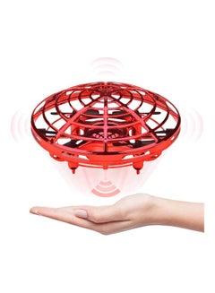 Mini Drone UFO Hand Operated Helicopter Quadrocopter Drone Infrared Induction Aircraft Flying Ball Toys Red 14.5*5.5*14.5cm - v1606161450/N42575126A_1