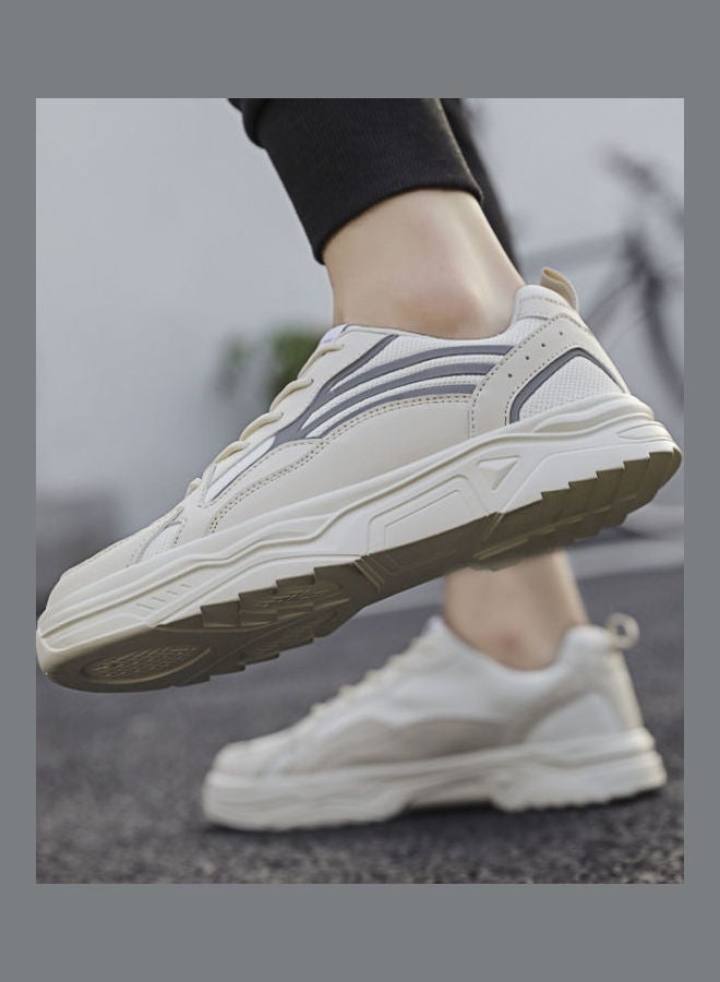 Beauenty - Trend New Hong Kong Style Trainer Shoes Beige - Image 1