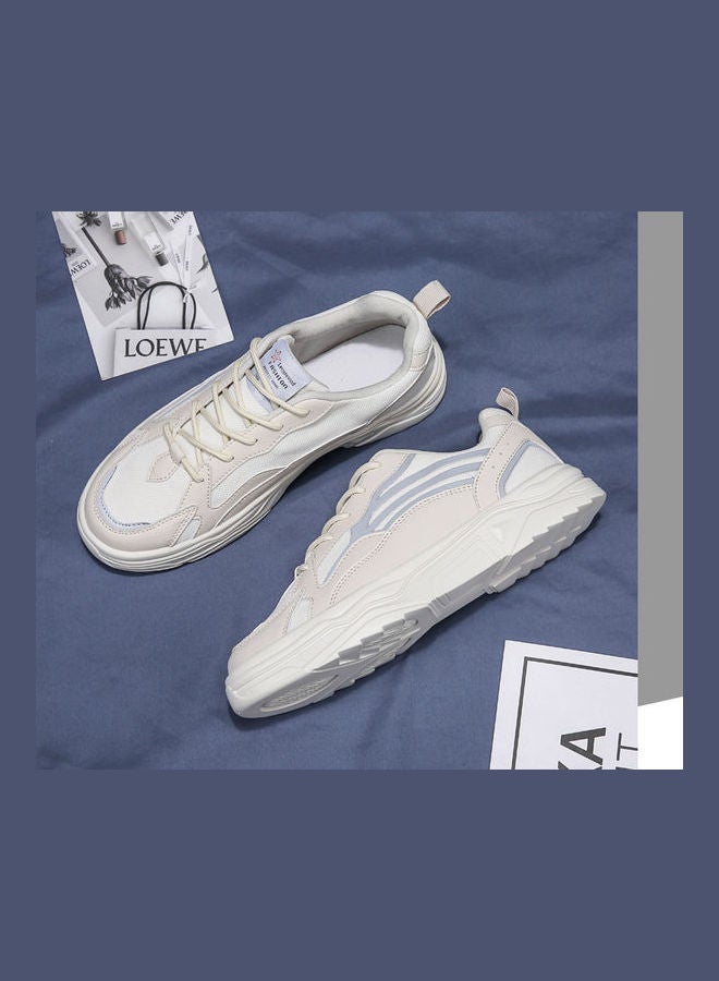 Beauenty - Trend New Hong Kong Style Trainer Shoes Beige - Image 1