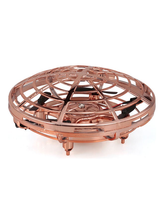 لعبة هدية F802 طائرة درون حجم صغير تعمل بالتحكم اليدوي UFO، وبالأشعة تحت الحمراء، بارتفاع ثابت، مع جهاز تحكم عن بعد، لتدريب المبتدئين على طائرات الكوادركوبتر، بلون ذهبي 14*12*13سم - Image 5