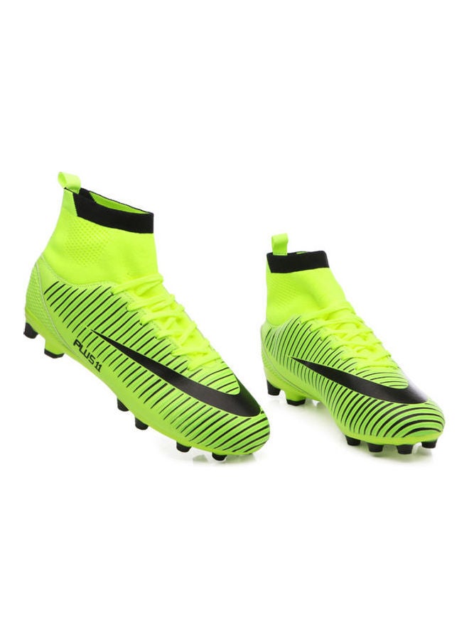 Beauenty High Top Football Trainers Green/Black - Image 3